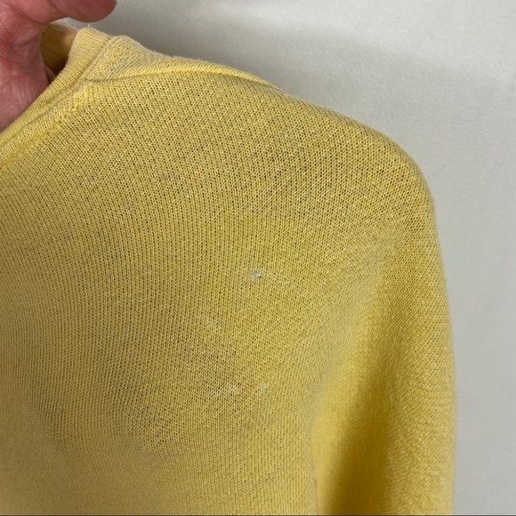 Revolve Mustard Yellow Bell Sleeve Sweatshirt Drawstring Waist Size Medium Top M - Picture 11 of 12